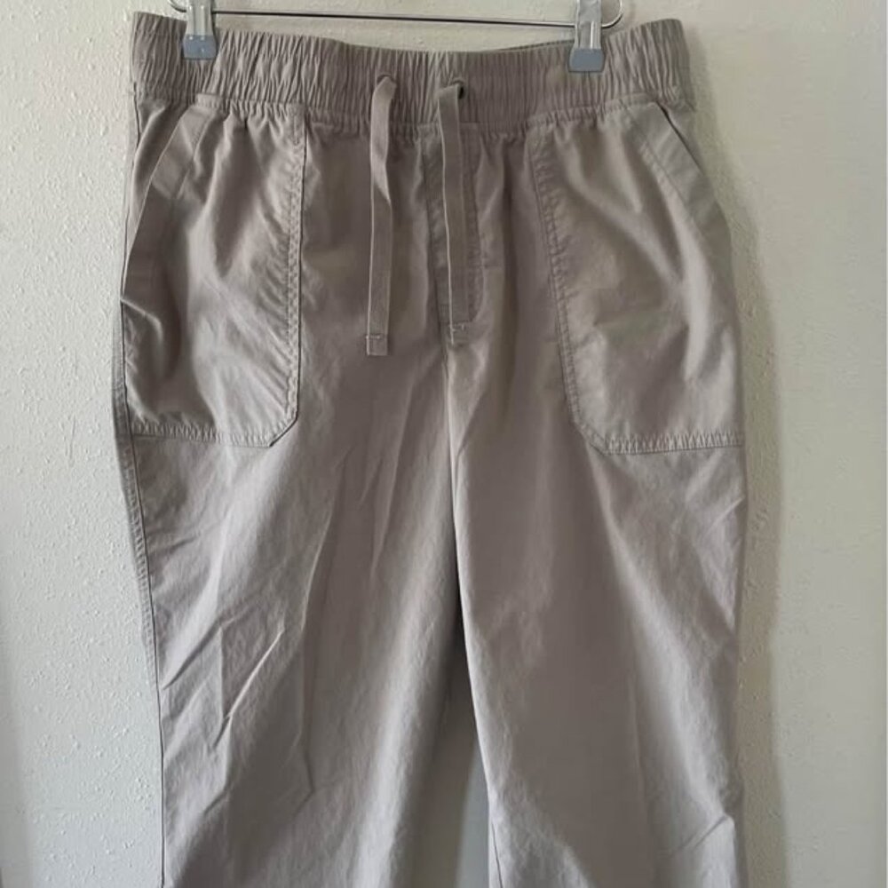 Eddie Bauer Sz 10 Women's Tan Capri Pull On Elastic Waistband Pants Like New